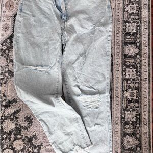 SO Light Blue High-Waisted Mom Jeans